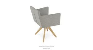 Harput Pyramid Swivel Chair - comfortable seating for dining and office spaces | Image 20 | InSTYLE Home & Rugs