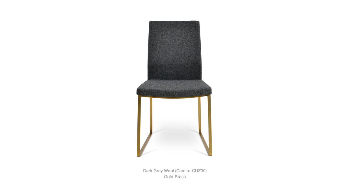 Pasha Sled Chair - elegant seating for dining areas | Image 2 | InSTYLE Home & Rugs