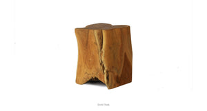 Heavy Cube Teak Side Table - perfect for holding drinks, lamps, and other essentials | Image 3 | InSTYLE Home & Rugs
