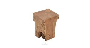 Heavy Cube Teak Side Table - perfect for holding drinks, lamps, and other essentials | Image 5 | InSTYLE Home & Rugs