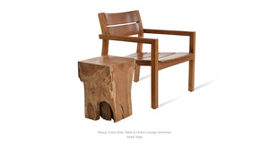 Heavy Cube Teak Side Table - perfect for holding drinks, lamps, and other essentials | Image 8 | InSTYLE Home & Rugs