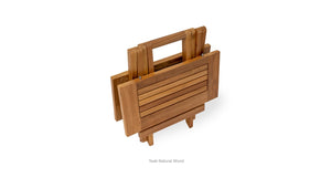 Paramount Teak Folding Square End Table - accent tables for living rooms | Image 3 | InSTYLE Home & Rugs
