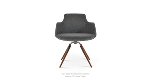 Dervish Carrot Swivel Chair - comfortable seating for dining and office spaces | Image 9 | InSTYLE Home & Rugs