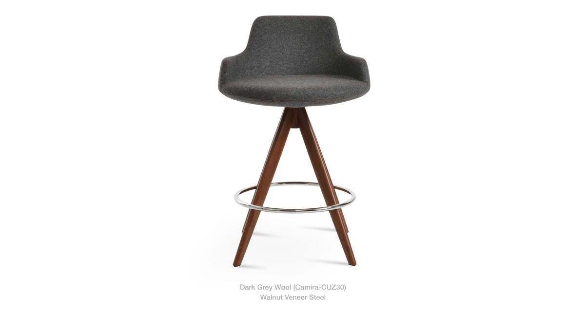 Dervish Pyramid MW Swivel Stools - available in various heights | Image 1 | InSTYLE Home & Rugs