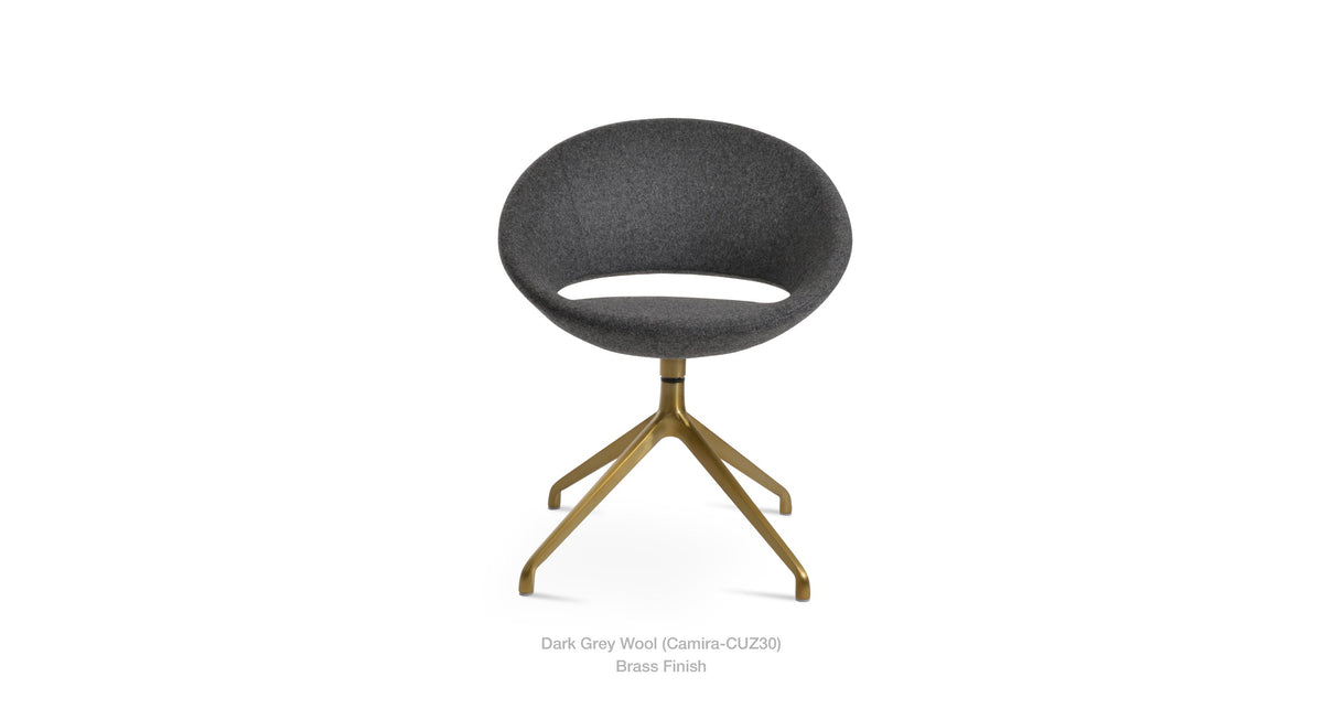 Crescent Spider Swivel Chair - comfortable seating for dining and office spaces | Image 3 | InSTYLE Home & Rugs