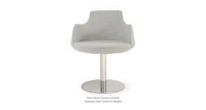 Dervish Round Swivel Chair - comfortable seating for dining and office spaces | Image 2 | InSTYLE Home & Rugs