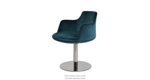 Dervish Round Swivel Chair - comfortable seating for dining and office spaces | Image 8 | InSTYLE Home & Rugs