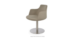 Dervish Round Swivel Chair - comfortable seating for dining and office spaces | Image 13 | InSTYLE Home & Rugs