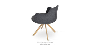 Dervish Sword Swivel Chair - comfortable seating for dining and office spaces | Image 2 | InSTYLE Home & Rugs
