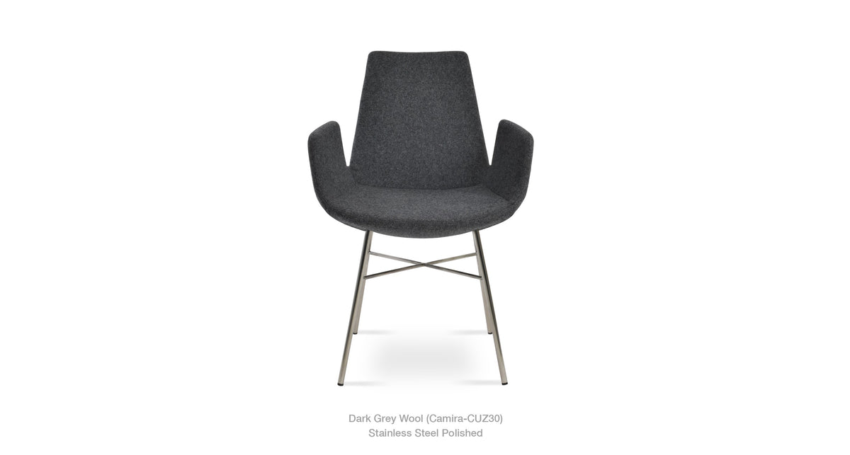 Eiffel Arm Cross Chair - durable construction for long-lasting use | Image 3 | InSTYLE Home & Rugs