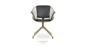 Zebra Spider Swivel Chair - comfortable seating for dining and office spaces | Image 1 | InSTYLE Home & Rugs