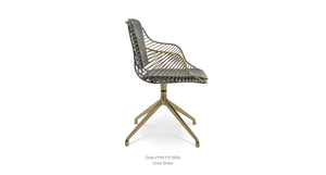 Zebra Spider Swivel Chair - comfortable seating for dining and office spaces | Image 2 | InSTYLE Home & Rugs