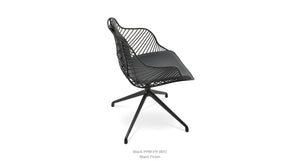 Zebra Spider Swivel Chair - comfortable seating for dining and office spaces | Image 3 | InSTYLE Home & Rugs