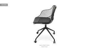 Zebra Spider Swivel Chair - comfortable seating for dining and office spaces | Image 10 | InSTYLE Home & Rugs