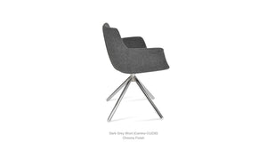 Bottega Stick Swivel Chair - comfortable seating for dining and office spaces | Image 2 | InSTYLE Home & Rugs