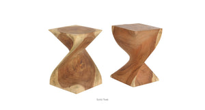 Twist Teak Side Table - chic and functional side table for your living room | Image 5 | InSTYLE Home & Rugs