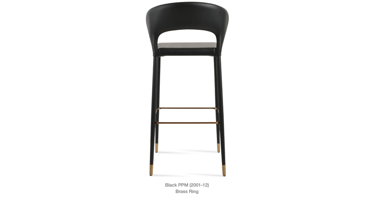 Prada Stool Full Uph. - compact and stylish design | Image 1 | InSTYLE Home & Rugs