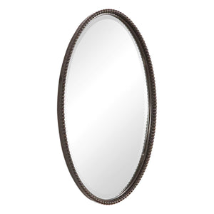 Sherise Oval Mirror, Bronze - elegant mirror for adding style and light to any room | Image 5 | InSTYLE Home & Rugs