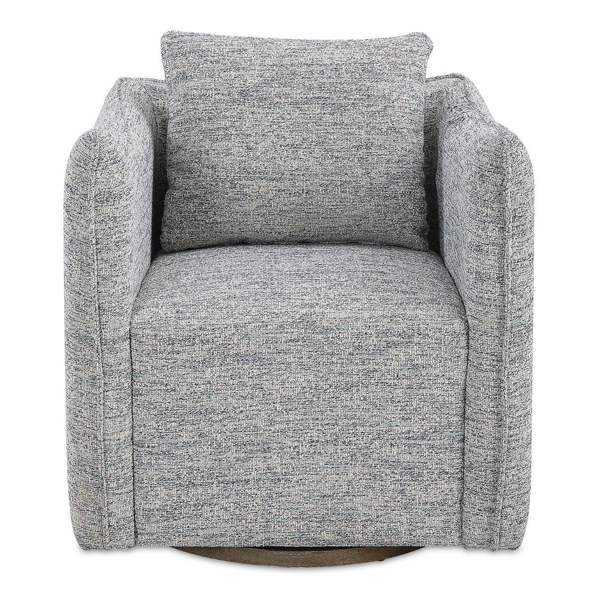 Corben Swivel Chair, Blue - durable construction for long-lasting use | Image 1 | InSTYLE Home & Rugs