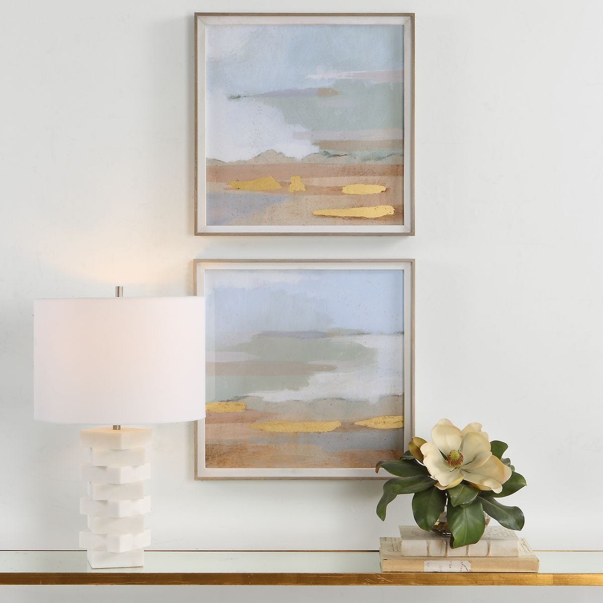 Abstract Coastline Framed Prints, S/2 - timeless artwork that brings character to any space | Image 1 | InSTYLE Home & Rugs