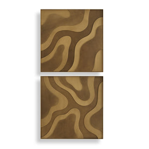 Golden Terrain Wood Wall Decor, S/2 - transform your walls with stylish wall decor | Image 2 | InSTYLE Home & Rugs