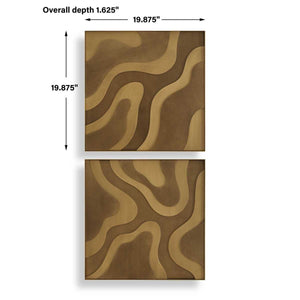 Golden Terrain Wood Wall Decor, S/2 - transform your walls with stylish wall decor | Image 7 | InSTYLE Home & Rugs