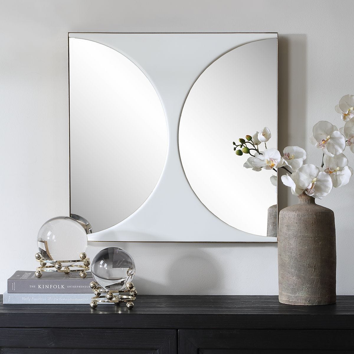 New Moon Mirrored Wall Decor - transform your walls with stylish wall decor | Image 1 | InSTYLE Home & Rugs
