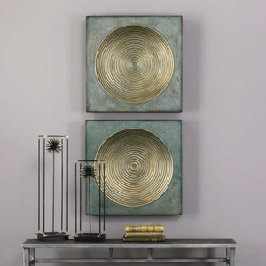 Sybil Metal Wall Decor, S/2 - transform your walls with stylish wall decor | Image 3 | InSTYLE Home & Rugs