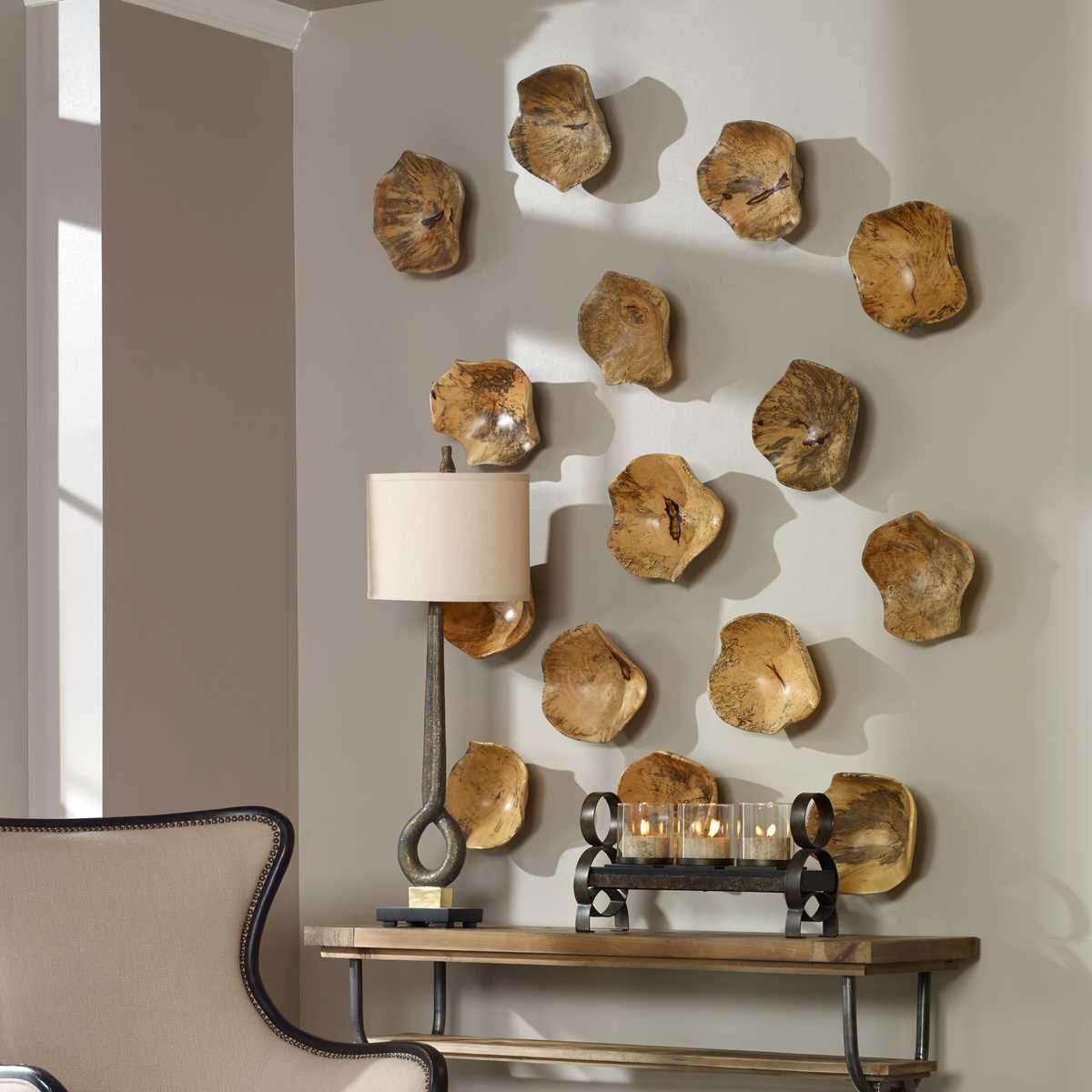 Tamarine Wood Wall Decor, S/3 - from framed art to mirrors, create a focal point in any room | Image 1 | InSTYLE Home & Rugs