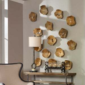 Tamarine Wood Wall Decor, S/3 - from framed art to mirrors, create a focal point in any room | Image 1 | InSTYLE Home & Rugs
