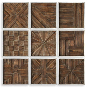 Bryndle Squares Wood Wall Decor, S/9 - from framed art to mirrors, create a focal point in any room | Image 2 | InSTYLE Home & Rugs