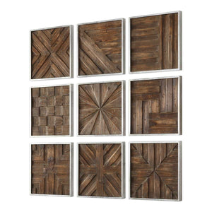 Bryndle Squares Wood Wall Decor, S/9 - from framed art to mirrors, create a focal point in any room | Image 3 | InSTYLE Home & Rugs