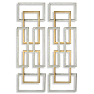 Aerin Metal Wall Panels, S/2 - transform your walls with stylish wall decor | Image 2 | InSTYLE Home & Rugs