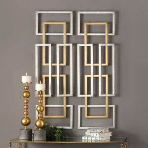 Aerin Metal Wall Panels, S/2 - transform your walls with stylish wall decor | Image 1 | InSTYLE Home & Rugs
