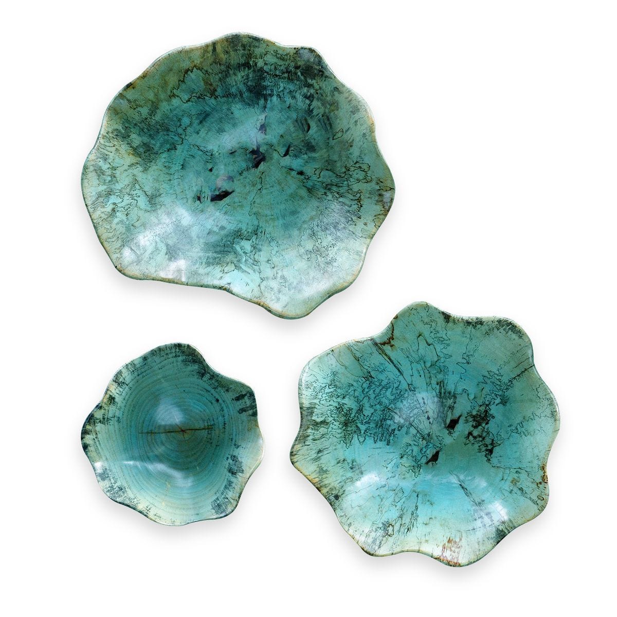 Teo Wood Wall Decor, Blue, S/3 - from framed art to mirrors, create a focal point in any room | Image 2 | InSTYLE Home & Rugs