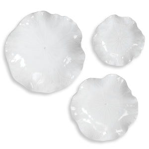 Abella Ceramic Indoor-Outdoor Wall Decor, White, S/3 - find the perfect pieces to complement your interior design | Image 2 | InSTYLE Home & Rugs
