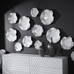 Abella Ceramic Indoor-Outdoor Wall Decor, White, S/3 - find the perfect pieces to complement your interior design | Image 3 | InSTYLE Home & Rugs