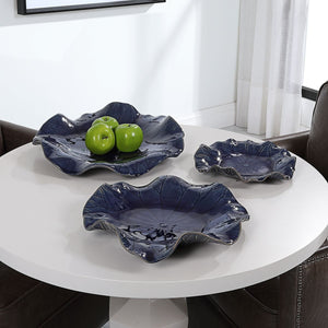 Abella Ceramic Indoor-Outdoor Wall Decor, Cobalt, S/3 - transform your walls with stylish wall decor | Image 5 | InSTYLE Home & Rugs