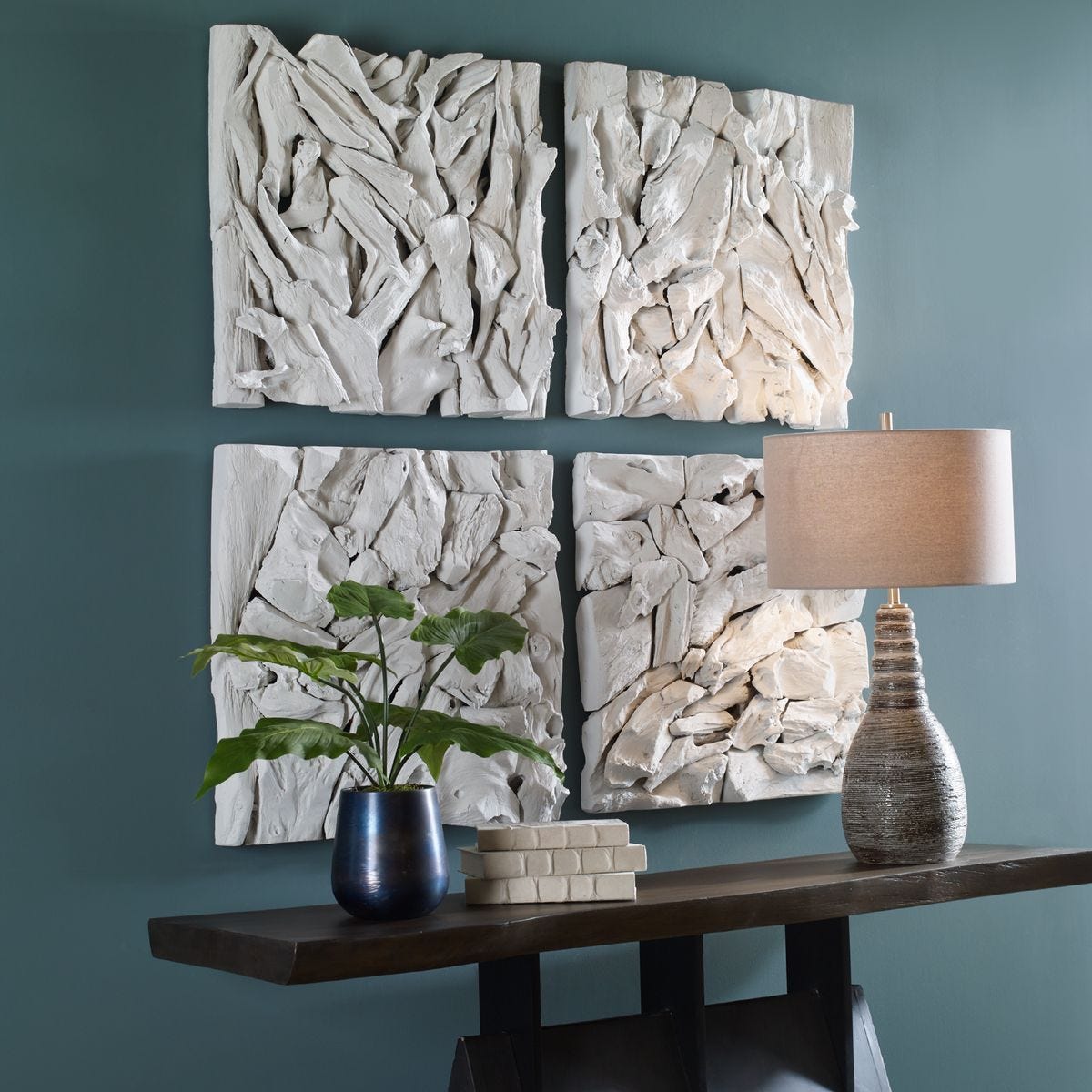 Rio Wood Wall Decor, Whitewashed - from framed art to mirrors, create a focal point in any room | Image 1 | InSTYLE Home & Rugs