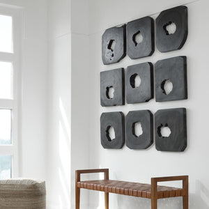 Bahati Wood Wall Decor, Ebony, S/9 - transform your walls with stylish wall decor | Image 1 | InSTYLE Home & Rugs
