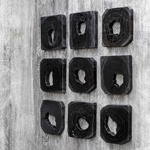 Bahati Wood Wall Decor, Ebony, S/9 - transform your walls with stylish wall decor | Image 6 | InSTYLE Home & Rugs