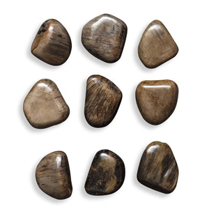 Pebbles Wood Wall Decor, Walnut, S/9 - transform your walls with stylish wall decor | Image 2 | InSTYLE Home & Rugs