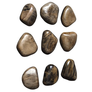 Pebbles Wood Wall Decor, Walnut, S/9 - transform your walls with stylish wall decor | Image 3 | InSTYLE Home & Rugs