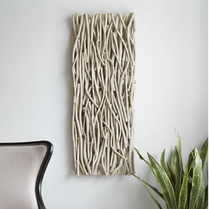 Gathered Teak Wood Wall Decor, Bleached - from framed art to mirrors, create a focal point in any room | Image 8 | InSTYLE Home & Rugs