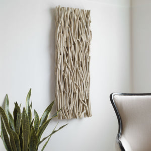 Gathered Teak Wood Wall Decor, Bleached - from framed art to mirrors, create a focal point in any room | Image 1 | InSTYLE Home & Rugs