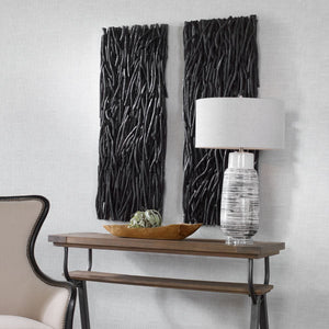 Gathered Teak Wood Wall Decor, Black - find the perfect pieces to complement your interior design | Image 4 | InSTYLE Home & Rugs