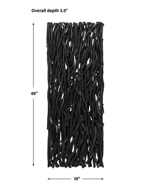 Gathered Teak Wood Wall Decor, Black - find the perfect pieces to complement your interior design | Image 5 | InSTYLE Home & Rugs