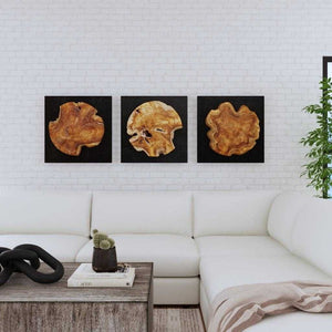Kolini Wood Wall Decor, S/3 - transform your walls with stylish wall decor | Image 1 | InSTYLE Home & Rugs