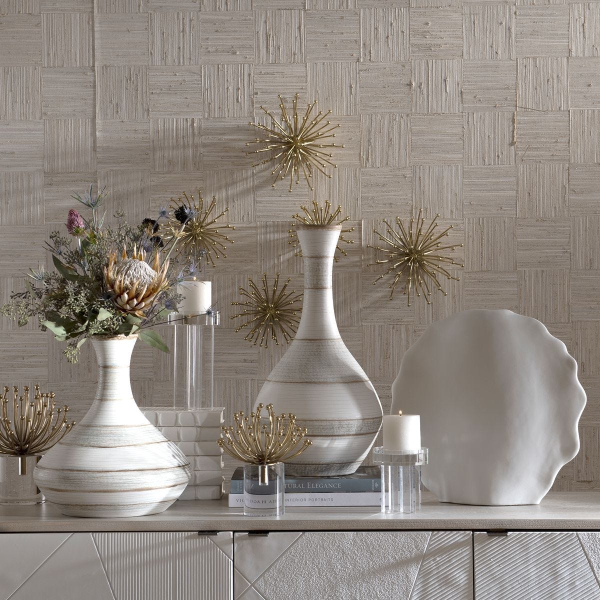 Aga Metal Wall Decor, S/3 - transform your walls with stylish wall decor | Image 1 | InSTYLE Home & Rugs