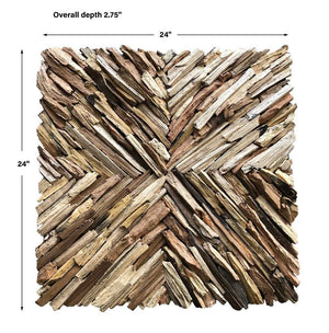 Outland Wood Wall Decor, Natural - transform your walls with stylish wall decor | Image 4 | InSTYLE Home & Rugs